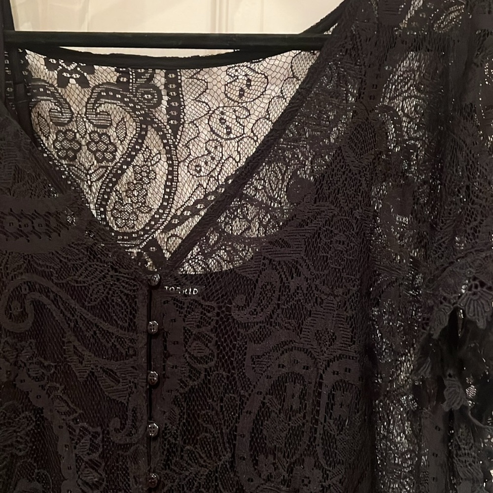 Torrid Elegant Black Lace Maxi Dress - Picture 2 of 4